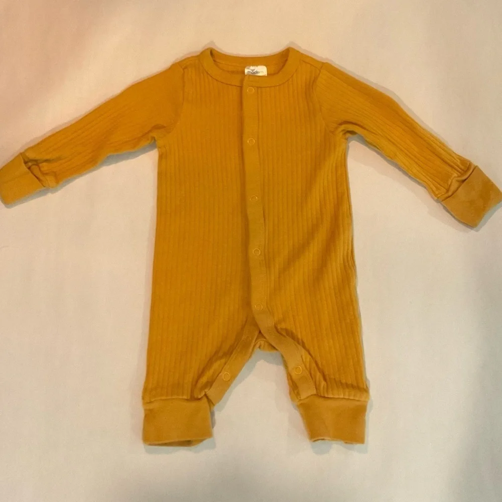 Long sleeve thermal full length newborn onesie